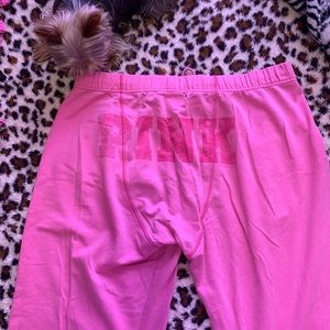 pink victoria’s secret track pants